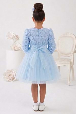 Luvia Uzun Kol Kız Tütü Abiye Elbise M00810