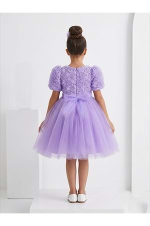 Luvia Kısa Kol Kız Tütü Abiye Elbise M00811