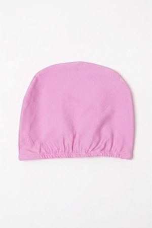 Kız Çocuk Desenli Mayo Takımı - Bone ve Şort Dahil Üçlü Deniz ve Havuz Mayosu M00814