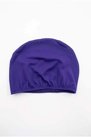 Kız Çocuk Desenli Mayo Takımı - Bone ve Şort Dahil Üçlü Deniz ve Havuz Mayosu M00814