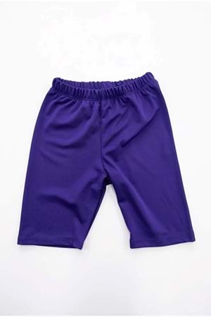 Kız Çocuk Desenli Mayo Takımı - Bone ve Şort Dahil Üçlü Deniz ve Havuz Mayosu M00814