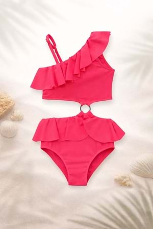 Kız Çocuk Desenli Mayo Deniz ve Havuz Bikini Takımı M00815