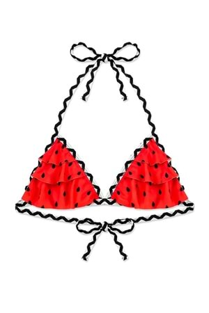 Kız Çocuk Desenli Mayo Deniz ve Havuz Bikini Takımı M00815