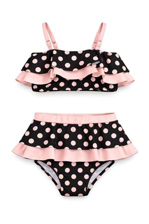 Kız Çocuk Desenli Mayo Deniz ve Havuz Bikini Takımı M00815