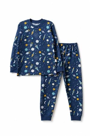 Erkek Çocuk Baskılı Penye Pijama Takımı M00844