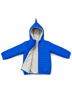 Erkek Çocuk Kapüşonlu İçi Polarlı Fermuarlı Şişme Mont M00858