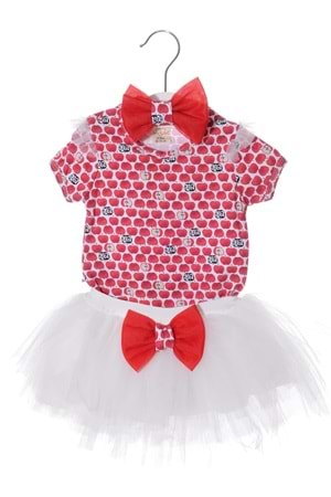 Mini Apple Tütülü Kız Bebek Parti Takım