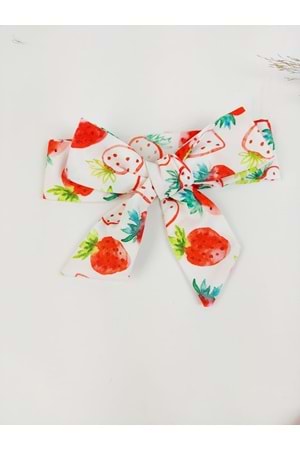 Strawberry Saç Bantlı Kız Bebek Yazlık Tulum