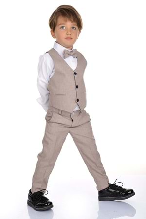 Yelekli Erkek Çocuk Takım Elbise