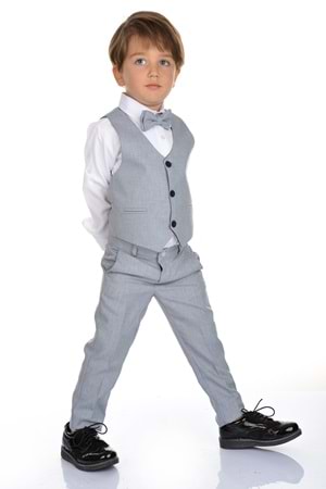 Yelekli Erkek Çocuk Takım Elbise