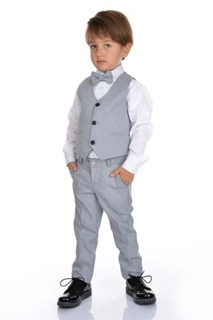 Yelekli Erkek Çocuk Takım Elbise