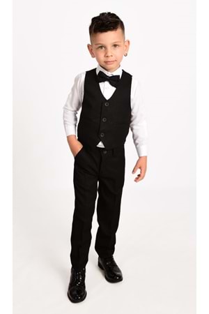 Yelekli Erkek Çocuk Takım Elbise
