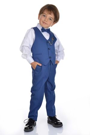 Yelekli Smokin Erkek Çocuk Takım MNK0273