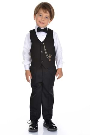 Yelekli Smokin Erkek Çocuk Takım MNK0273