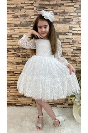 Katkat Prenses Dantel Tokalı Kız Çocuk Elbise