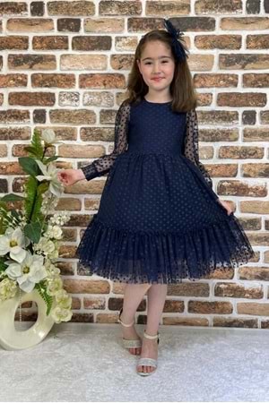 Katkat Prenses Dantel Tokalı Kız Çocuk Elbise