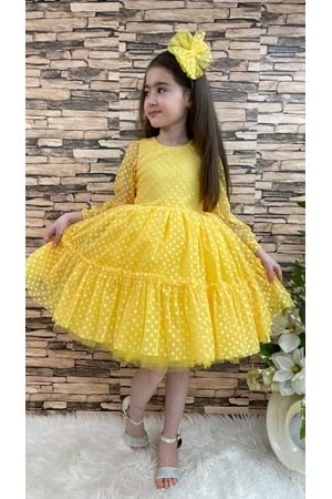 Katkat Prenses Dantel Tokalı Kız Çocuk Elbise