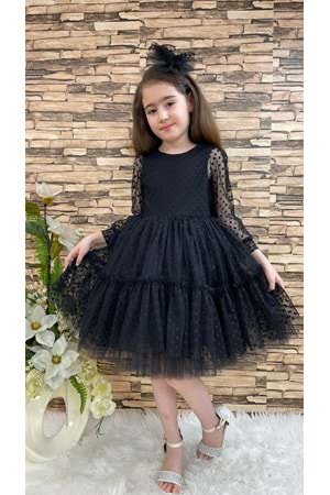 Katkat Prenses Dantel Tokalı Kız Çocuk Elbise