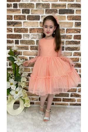 Katkat Prenses Dantel Tokalı Kız Çocuk Elbise