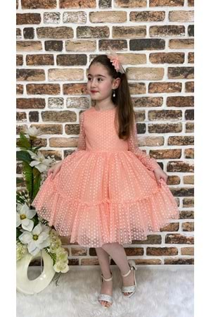 Katkat Prenses Dantel Tokalı Kız Çocuk Elbise