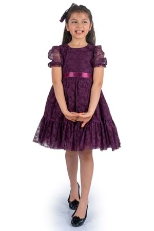 Papatya Dantel Kız Çocuk Elbise MNK0332