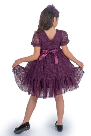 Papatya Dantel Kız Çocuk Elbise MNK0332