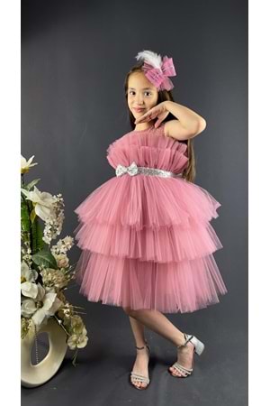 Katkat Tüllü Buket Model Kız Çocuk Özel Gün Abiye