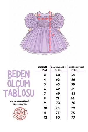 Şifon Robalı Ponpon Kol Pul Payetli Kız Çocuk Kabarık Etek Tütülü Abiye MNK0378