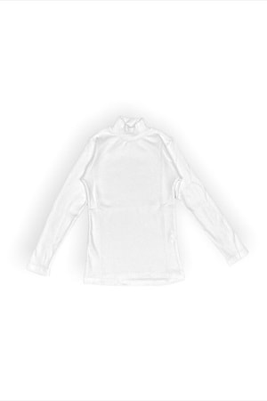 Yarım Balıkçı Yaka Boğazlı Penye Kız Okul Tişört MNK0384