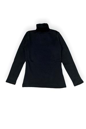 Tam Balıkçı Yaka Boğazlı Penye Kız Çocuk Okul T-Shirt MNK0385