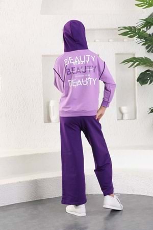 Beauty Slaş Kız Çocuk İkiiplik Kapşonlu Eşofman MNK0395