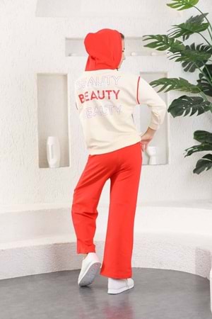 Beauty Slaş Kız Çocuk İkiiplik Kapşonlu Eşofman MNK0395