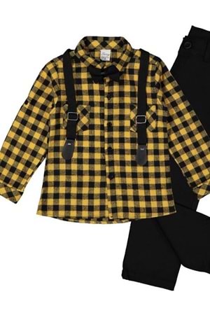 Oduncu Gömlekli Pantolonlu Erkek Çocuk Takım MNK0414