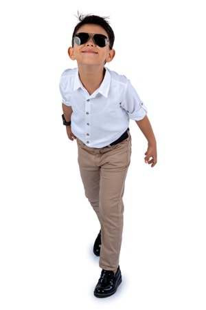Tarz Gömlek Gabardin Pantolon Erkek Çocuk Takım MNK0422