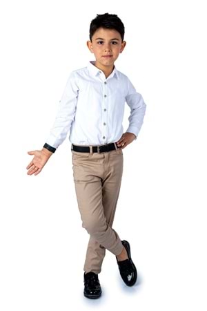 Tarz Gömlek Gabardin Pantolon Erkek Çocuk Takım MNK0422