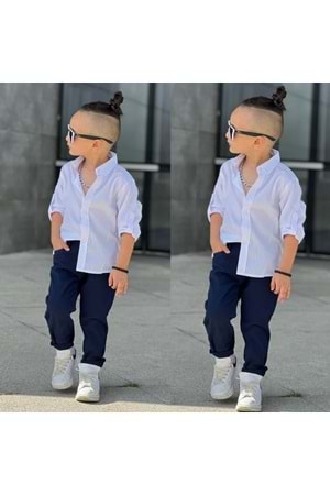 Tarz Gömlek Gabardin Pantolon Erkek Çocuk Takım MNK0422