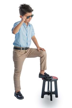 Apoletli Kollu Gömlek Tarz Erkek Çocuk Takım MNK0422