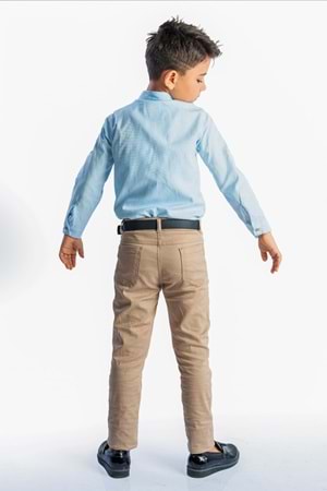 Apoletli Kollu Gömlek Tarz Erkek Çocuk Takım MNK0422