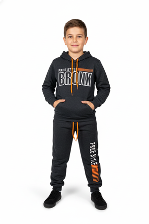 Bronx Şardonlu Füme Renk İkiiplik Eşofman Takım MNK0459