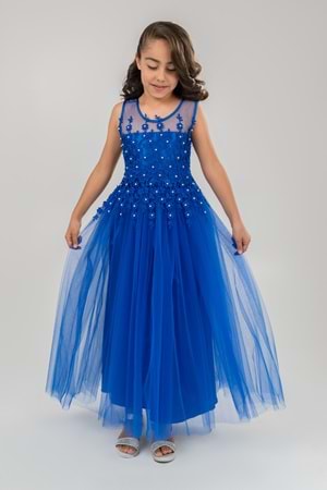 Güpür Model Gelinlik Çocuk Kolsuz Abiye MNK0469