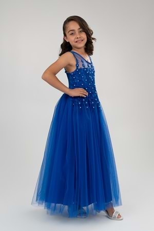 Güpür Model Gelinlik Çocuk Kolsuz Abiye MNK0469