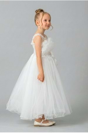 Kız Çocuk Robası Katlı Özel Gün Abiye Elbise MNK0475