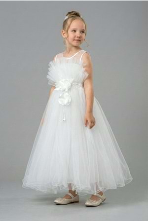 Kız Çocuk Robası Katlı Özel Gün Abiye Elbise MNK0475