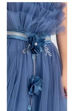 Kız Çocuk Robası Katlı Özel Gün Abiye Elbise MNK0475