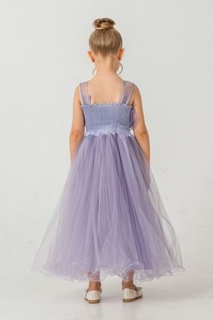 Kız Çocuk Robası Katlı Özel Gün Abiye Elbise MNK0475