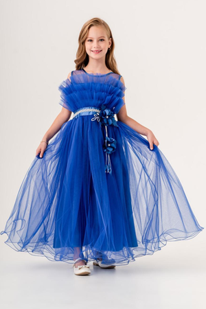 Kız Çocuk Robası Katlı Özel Gün Abiye Elbise MNK0475