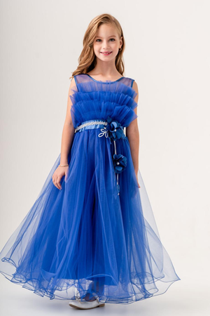 Kız Çocuk Robası Katlı Özel Gün Abiye Elbise MNK0475