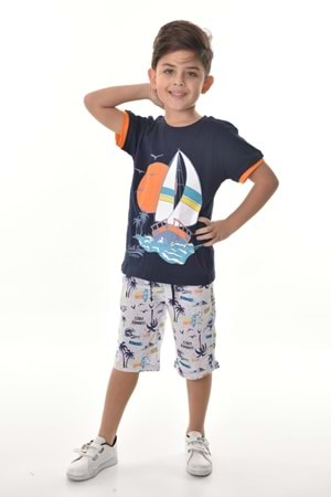 Yelkenli Şortlu Erkek Çocuk Takım MNK0495