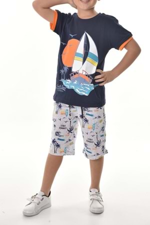 Yelkenli Şortlu Erkek Çocuk Takım MNK0495