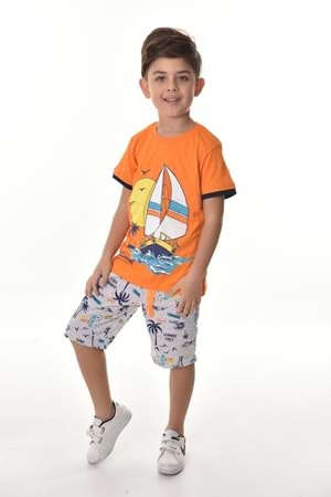 Yelkenli Şortlu Erkek Çocuk Takım MNK0495